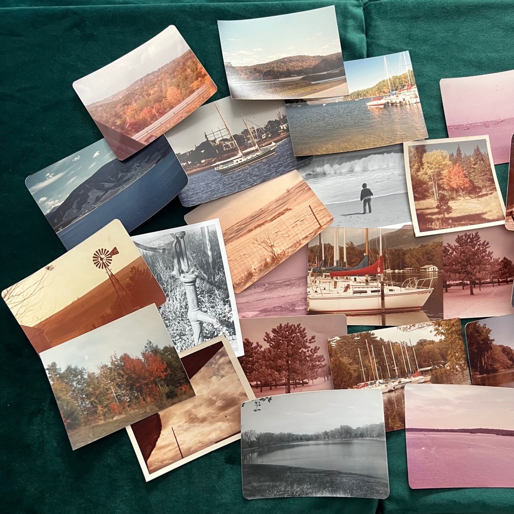 Vintage Photos 25+ Lot 1970s 1980s Landscape Nautical Coastal Ephemera B&W Color